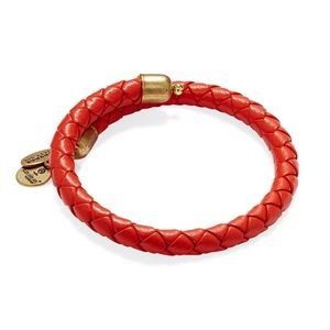 Alex and Ani Orange Braided Wrap Bracelet